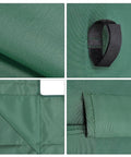 Close-up of Replacement Canopy For Outdoor Swing 66 Inch By 45 Inch Two Seat Bench Glider Shade Cover Weatherproof UV Protected Green Fabric