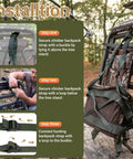 Heavy Duty Tree Stand Backpack Straps With Shoulder And Bungee Tether For Summit Viper Goliath Titian Climbing Treestands installation steps