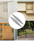 Heavy Duty Strap Hinge Pair For Wooden Doors And Rustic Barns Or Outdoor Sheds Slick Black Farm Gate Hardware built tough, shown in various door applications.