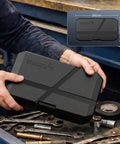 Heavy Duty Cr Mo Steel Screw Extractor Set Featuring Hex And Socket Adapters tough 15 piece gear in a sturdy black carrying case.