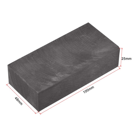 Graphite Plate For Experimental Electrolysis And Electroplating Projects 48mm By 100mm By 25mm Pro Grade Blank Block With High Density Graphite