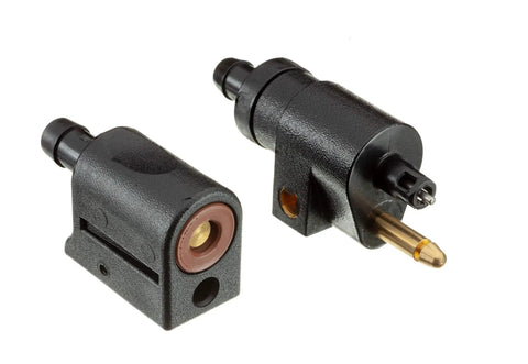 Quick Disconnect Fuel Line Connector Kit For Mercury Mariner And Force Outboards 804787Q Pro Grade two connectors close-up