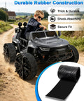Heavy Duty Anti Slip Rubber Tire Grip Upgrade Kit For Kids Electric Cars on rugged terrain, showcasing durable rubber construction.