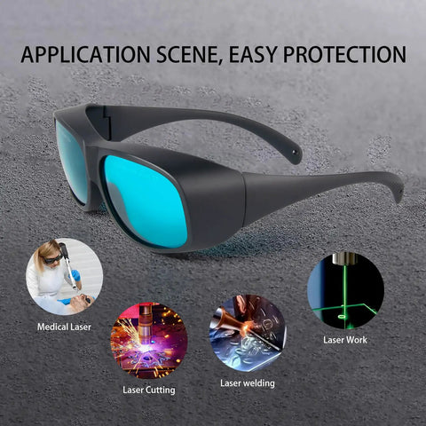 Premium Red Laser Blocking Safety Glasses For Kick Ass Eye Protection During 620 To 700Nm Red Light Therapy With OD6 Plus Optical Density, with curved lens design.