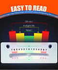 Two RV Camper Bubble Level Kit With Pretty Slick Color Coded Gauge And Quick Damping Fluid Vial in easy-to-read design.