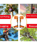 Tree Climbing Spikes Set With Adjustable Length Design Climbing Belt Nylon Rope And Pro Accessories image with uses for various outdoor activities
