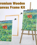 Three Pack Wood Canvas Frame Kit 16x20 DIY Easy To Assemble Stretcher Bars For Needlepoint Canvas Painting Oil Painting