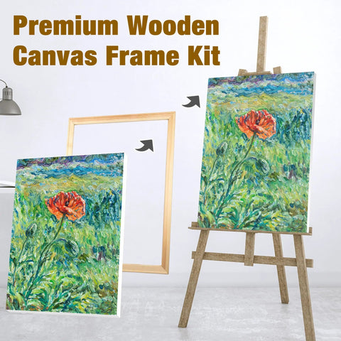 Three Pack Wood Canvas Frame Kit 16x20 DIY Easy To Assemble Stretcher Bars For Needlepoint Canvas Painting Oil Painting