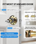 Classic Crystal Door Knobs Three Pack Keyed Alike Privacy Lockset installation guide on standard door with sizes