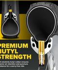 Cross-section view of Two Pack 20 Inch Bike Inner Tubes 20x1.75 1.90 1.95 2.00 2.10 2.125 with 32mm Schrader valve showcasing butyl rubber