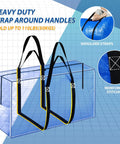 Heavy Duty 57 Gallon Jumbo Moving Bag With Extra Large 42 By 23 By 13.5 Inch Dimensions showing straps and stitching details