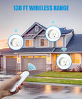 Remote Control Outlet 10A Wireless Light Switch For Household Appliances With 130 Ft RF Range used for home automation