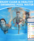Smooth Eight In One Salt Water Pool Testing Kit With 125 Fast Action Strips For Hassle Free Backyard Care and clear swimming pool water.