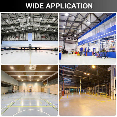 LED High Bay Light 150W 100W 80W Dimmable 0-10V 22500LM IP65 Low Bay Shop Fixture Wide Application in Various Spaces