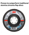Flap Disc 769F Type 27 40 Plus Ceramic Precision Shaped Grain Grinding and Finishing Disc on white background