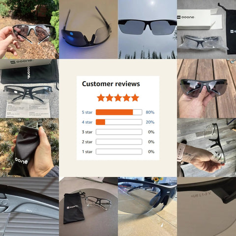 Ultra Lightweight Anti Fog Safety Glasses With Clear Shields Ansi Z87 Plus Certified displayed in various angles with customer reviews.