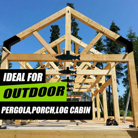 6 By 6 Inch L Shaped Pergola Brackets 2 Pack Two Way Wood Post Brackets For Indoor And Outdoor Use 15 Degree Angle Slant Brackets For Gazebos Patios Porches And Log Cabins With Screws DIY Friendly Heavy Duty
