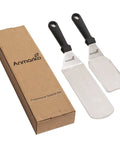 Stainless Steel Spatula Set For Grill And Griddle Heavy Duty Hibachi Style Spatula Turner And Grill Scraper Commercial Grade