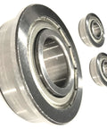Premium 2 Pack Rear Wheel Bearings Built Tough With Synthetic Grease And High Temp Resistance For Heavy Duty Zero Turn Mowers close-up view showing precision ground metal components
