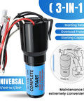 Urco410 3 In 1 Hard Start Kit For Fridges And Freezers Featuring Relay Overload And Capacitor Combo, universal 1/4HP to 1/3HP.