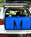 Heavy Duty 57 Gallon Jumbo Moving Bag With Extra Large 42 By 23 By 13.5 Inch Dimensions in car trunk for moving and storage
