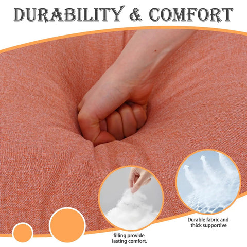 Hand pressing cushion of Double Egg Chair With Stand And Adjustable Canopy For Indoor Outdoor Use Cozy 2 Person Wicker Hanging Swing Chairs