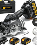 3 Inch Cordless Cut Off Tool And Brushless Mini Circular Saw With Two 4ah Batteries for efficient cutting, featuring included batteries and blades.