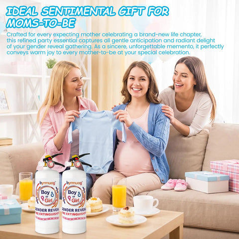 Legit Epic Gender Reveal Extinguisher 2 Pack Shoots Over 10 Feet To Coat Your Crew In Eco Friendly Pink Or Blue Smoke Clouds For The Ultimate Hype Baby Party Decor with expectant moms and baby outfit.