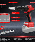 Heavy Duty Cordless Rivet Gun With Brushless Motor And Serious Torque Handles Stubborn Fasteners No Sweat Keeps Auto Repair Tight And Efficient Runs Smooth With Milwaukee 18V Batteries Snappy Tool Only shown with specifications and features.