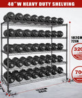 Badass Heavy Duty Five Tier Wire Shelving With Smooth Rollin Caster Wheels And Adjustable Steel Storage Rack For Garages Workshops And Commercial Spaces providing top shelf organization with weights.