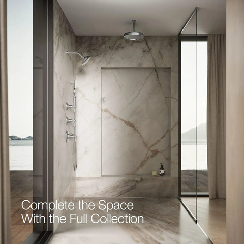 Artifacts Single Function Showerhead With Katalyst Air Induction Technology 2.5 Gpm 66 Nozzle Sprayface Polished Chrome in shower