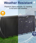 Heavy Duty 8-Foot Firewood Rack Cover With Zipper And Front Flap, weather-resistant in sun and snow conditions
