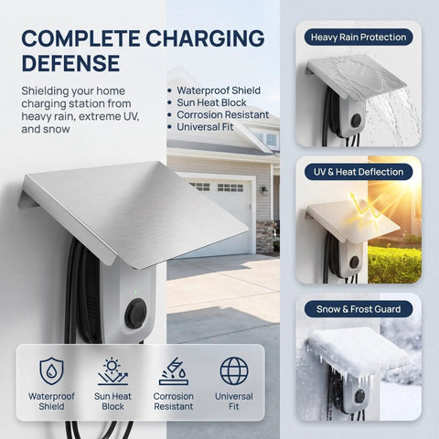 Solid As A Rock Ev Charger Protective Housing And Waterproof Outdoor Box Cover Built Damn Tough with rain and snow defense features.