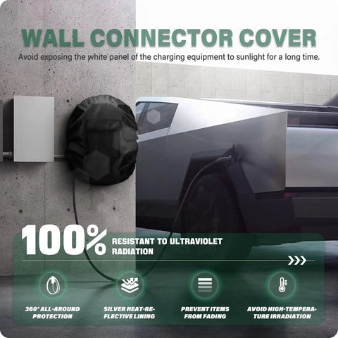 Universal Level 2 J1772 EV Charger Cover Tough As Nails Heavy Duty Outlet Guard with UV-resistant wall connector cover