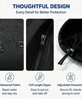 Beefy Weatherproof Cover For Electric Vehicle Charging Station Compatible With Lectron V Box 32a showing waterproof fabric and full-length zipper details.