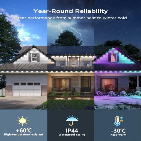 Two Pack IP65 Outdoor Motion Detector Controller For 12VDC Security And Area Lighting With Adjustable Sensitivity And Delay Timer 140x90 Degree Coverage 10m Range Anti Pet Immunity EN 50131-2-2 Compliant mounted on a house exterior