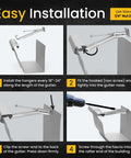 Installation guide for 5-Inch Quick-Mount Gutter Hangers With Hidden Brackets, Heavy-Duty Support, DIY Rain Gutter Fix for Aluminum Gutters