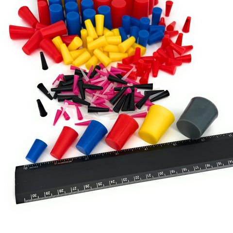235 Piece Silicone Rubber Plug Set For Powder Coating And Ceramic Coating And Painting With Tapered Stoppers, multicolored