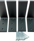 Heavy Duty L Brackets For Countertop Support Black Steel Six By Eight Inches Three Eighths Inch Thick with screws included