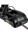 Dope Freshwater Bow Mount Electric Trolling Motor With GPS Spot Lock And Mega Down Imaging Packing 112 Pound Thrust On A 60 Inch Shaft close-up of control panel and wiring.