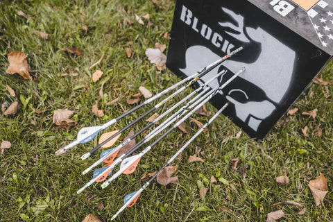 Arrows in 3D Archery Target 48 Inch Tall With Replaceable Insert For Long Life, Weather-Resistant High Density Impact-Response Foam.