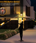 2 Pack Motion Sensor Outdoor Lights With Dusk To Dawn Sensor And Wall Mount Exterior Black Lantern Sconces night detection demo