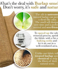 Extra Wide 40 Inch Burlap Roll, 15 Feet Long, Heavy Duty Natural Burlap Fabric Made From Jute Fiber with odor information