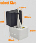 No Sweat Refrigerator Start Relay And Overload Capacitor Kit Replacement For Wr09x10107 Wr55x24064 Ckdx24064x size details showing dimensions in inches.