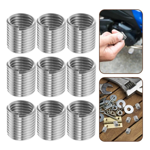 10 Pack Stainless Steel Threaded Screw Inserts Kit For Thread Repair And Reinforcement Durable Pro Grade Easy Install
