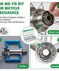 640 Piece Assorted 304 Stainless Steel Bearing Balls Kit 1mm To 8mm Sizes Rust Resistant for bicycle hub and pedal repairs.