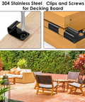 Heavy Duty Stainless Steel Starter Deck Clips With Universal Hidden Fasteners For Composite Decking Includes Screws And Torx Bits for secure installation.
