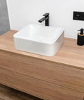 Totally Sleek Ceramic Vessel Sink For Bathrooms Rectangular Above Counter Bowl 16 X 12 Inches White Porcelain