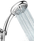 High-Pressure 9-Function Handheld Showerhead Kit With 59-Inch Hose Adjustable Bracket Rubber Washers And Beast Mode Performance