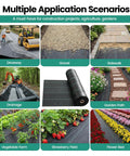 Heavy Duty Weed Barrier Landscape Fabric 13x65 Ft 5 Oz Geotextile Under Gravel Weed Blocker in gardens and driveways